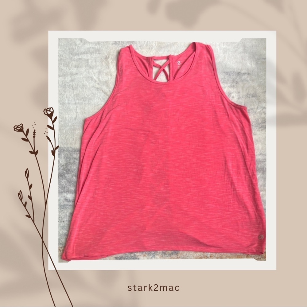 (007) GAP Pink Relaxed Cut Out Tank Top